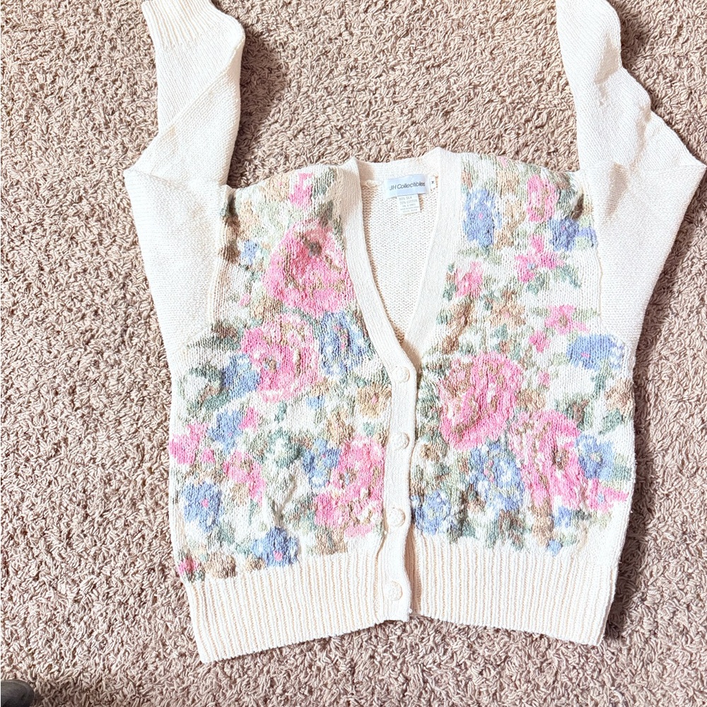 JH Collectibles Pastel Floral Cardigan